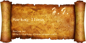 Harkay Ilona névjegykártya